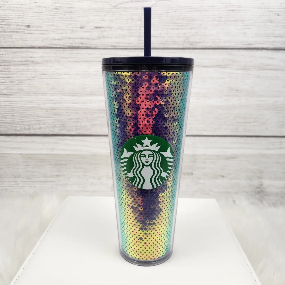 Starbucks Holiday 2020 Purple Sequin Color Shift Tumbler